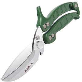 Kitchen Shears,Heavy Duty Spring Loaded Kitchen Scissors with Serrated Edge,Detachable as a cleaver,Multipurpose Stainless Steel Sharp Utility Food Scissors for Chicken,Poultry,Fish,Herbs,Green