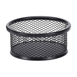 Galepromot 1Pc Black Metal Paper Clip Holder Mesh Paperclip Bowl Binder Clip Dispenser Desk Bobby Pin Container Organizer for Home Office Classroom School Desk Supplies Holders