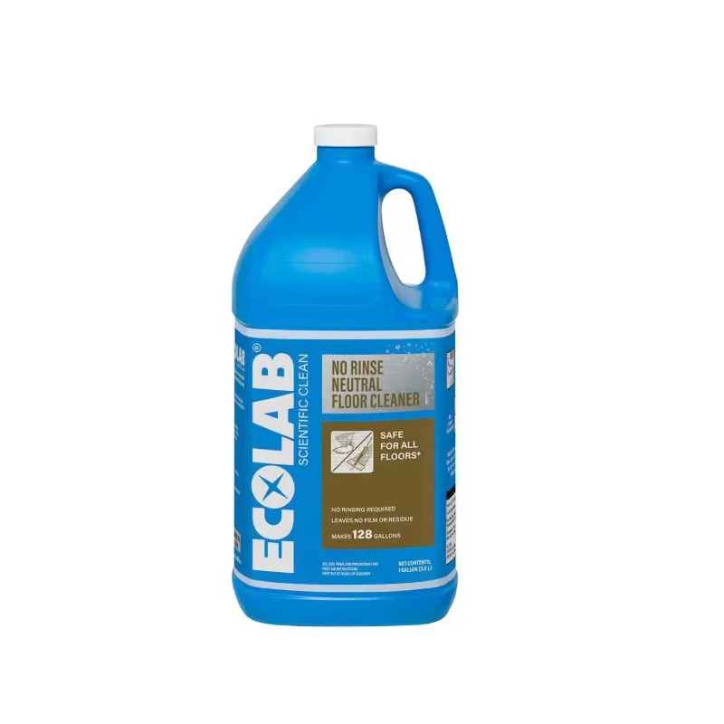 ECOLAB 1 Gal. No Rinse Neutral Floor Concentrate Cleaner, Residue