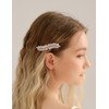 YUEKISEN Simple Rhinestone Hair Clips Sparkly Crystal Wedding Hair Barrettes