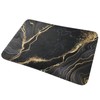 Black and Gold Marble Bath Mats for Bathroom, Soft Absorbent