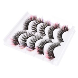 Mipcase 10pares Colored Lashes Para Mujeres y Niñas Pestañas Postizas Coloridas Para Cosplay y Maquillaje De Festival Largas y Voluminosas Comodidad y Estilo Cada Uso