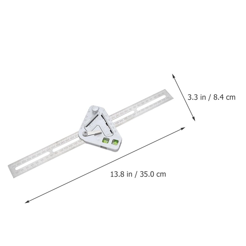Operitacx Combination Square Tool Multifunctional Angle Ruler for Woodworking Durable