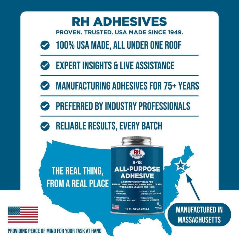 S-18 All-Purpose Adhesive, 16 oz. can - Multi-Purpose, Rubber, Metal,