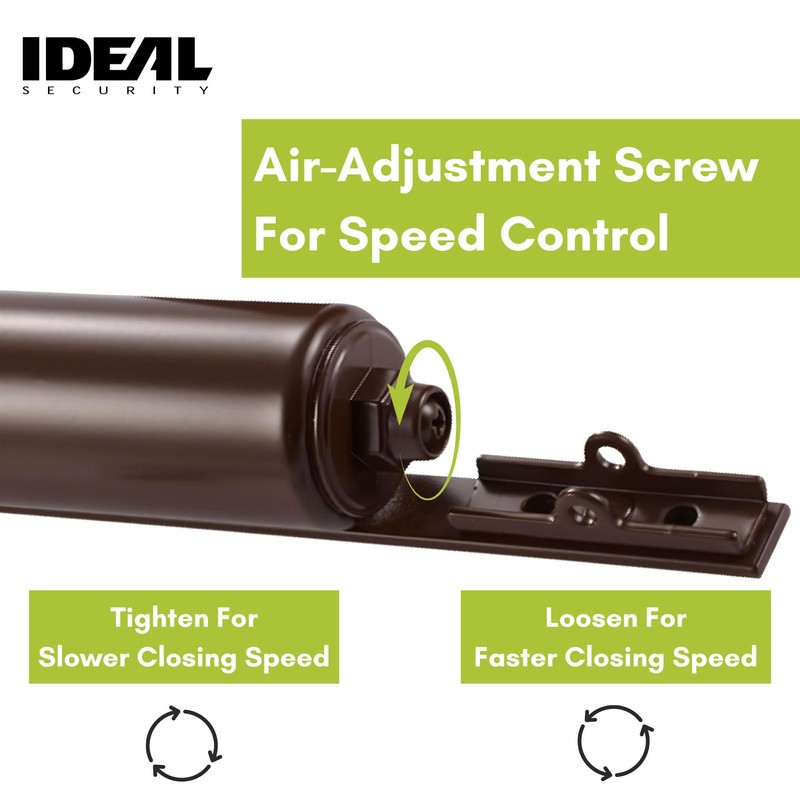 Ideal Security SK3015 Heavy Pneumatic Storm and Screen Door Closer