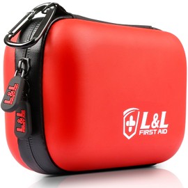 Emergency Kit 120 Piece Travel Car Survival Gear First Aid Kit,Waterproof Emergency Mini First Aid Kit,Portable Small First Aid Kit for Survival Car Travel Office Camping Sports Hiking (Red)