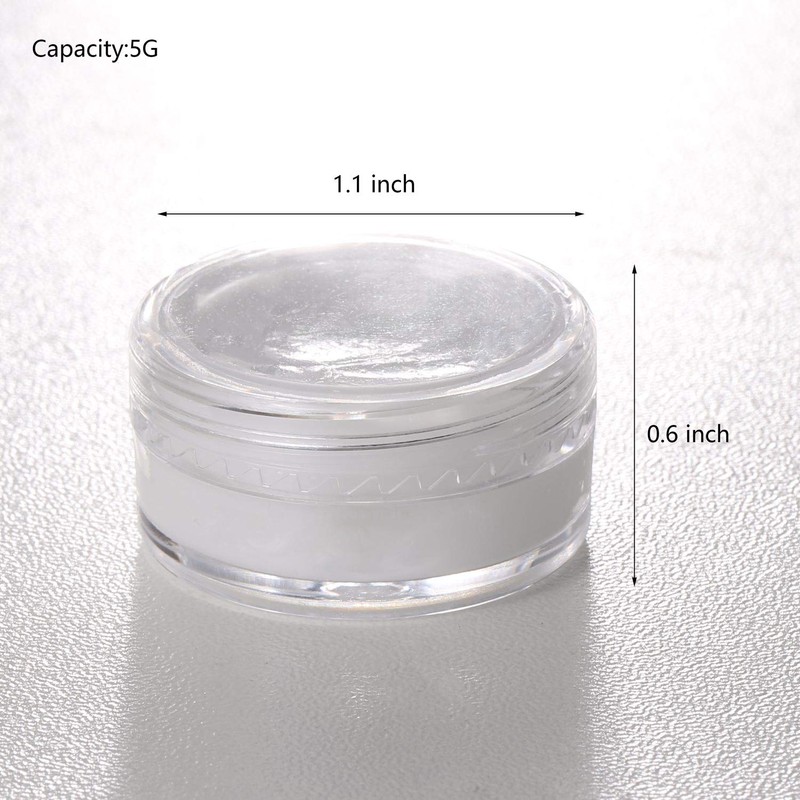 BTYMS 50 Pieces Clear Plastic Cosmetic Containers with Lids Refillable
