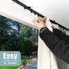 KXLife Black Flexible Ceiling Mount Curtain Track (20 ft), Hospital