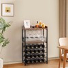 KATHY&BOB Morden Wood Wine Rack Freestanding Floor, 5-Tier Wine Storage