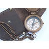 NEOVIVID Engraved Compass, Pocket Compass, Brass Compass with Leather Carry