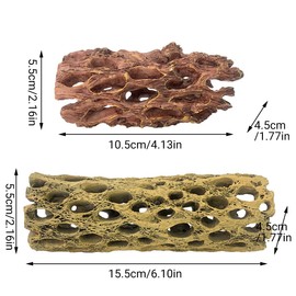 AIMALL Creative Shrimp House Decoration, Resin DIY Climbing Pet Decoration, Aquarium Landscape Castle, Fish and Shrimp Escape House, 4.13in and 6.10in