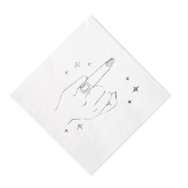 Livebe - Paquete de 100 servilletas de papel con diseño dorado, cena formal, aniversario, servilletas de boda para mesas, habitaciones de invitados, baños (5 x 5 pulgadas, 3 capas) (dedo plateado)