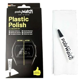 Polywatch Plastic Crystal Glass Polish & Scratch Remover Repair Tool Set with White Plishing Cloth