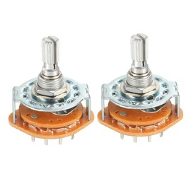 sourcing map 5Pin 1P4T 1 Pole 4 Position Selectable 1 Deck Band Selector Rotary Switch 2Pcs