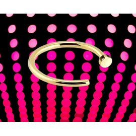 Ringe Piercing Nose Ring Real 750 Gold Diameter 8 mm Tragus Helix Septum Fashionable Extravagant Exclusive Thickness 0.8 mm 45068-8, Gold