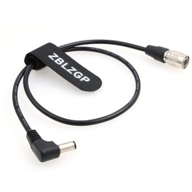 ZBLZGP Right Angle 2.5 DC to Hirose 4 Pin Male Power Cable for Zoom F8 / Zoom F4 / Sound Devices/Blackmagic