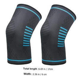 TOVINANNA 2pcs Elastic Knee Support Braces Breathable Knee Protectors for Fitness Outdoor Activities and Sports Non- Design Comfortable Wear Suitable for Running Basketball and Hiking