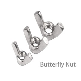 20 Pack Wing Nut Machine Screw Bolt Set M5x45mm 304 Stainless Butterfly Nut Machine Screws(M5X45 Bolt and Wing nut)