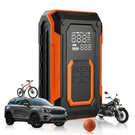 CPProDilig Tire Inflator Portable Air Compressor - 150 PSI Dual Power Car Tires Air Pump with Digital Pressure Gauge, LED Light and Auto Shut-Off Function, Air Pump for Auto, Motorcycles, Bikes, Balls