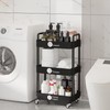 Laiensia 3-Tier Storage Carts,Multifunction Utility Rolling Cart Kitchen Storage Organizer,Mobile