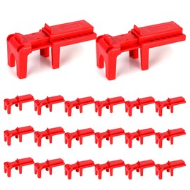 QWORK Ball Valve Lockout, Safety Lock, 1/2" - 2-1/2" Diameter, 20 Pack, Red