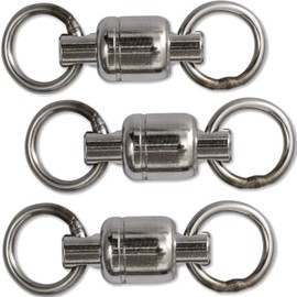 Black Cat 25 mm X-Strong Ball Bearing Swivel 5 Black Nickel Pack of 3 125 kg
