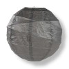 Quasimoon 6" Driftwood Grey Round Paper Lantern, Crisscross Ribbing, Hanging