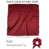 Onllh 100% Mulberry Silk Scarf for Women Hair Lightweight Square