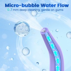 Water Flosser Dental Pick for Teeth, Portable Oral Irrigator Teeth Cleaner with High Water Pressure 5 Jet Tips, IPX7 Rechargeable Travel Water Flossing for Brace Orthodontic Gum Care