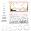 Rustark Pack of 100 8 Sizes White Rubber Grommets Assortment
