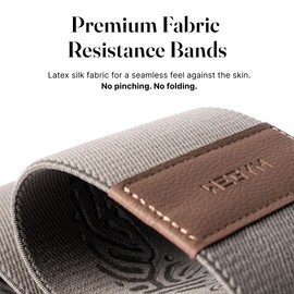 WeGym Fabric Resistance Band, Exercise Bands for Glutes, Legs & Hips, Non-Slip Workout Bands for Home or Travel, Durable Fitness Bands for Women & Men (Slate)