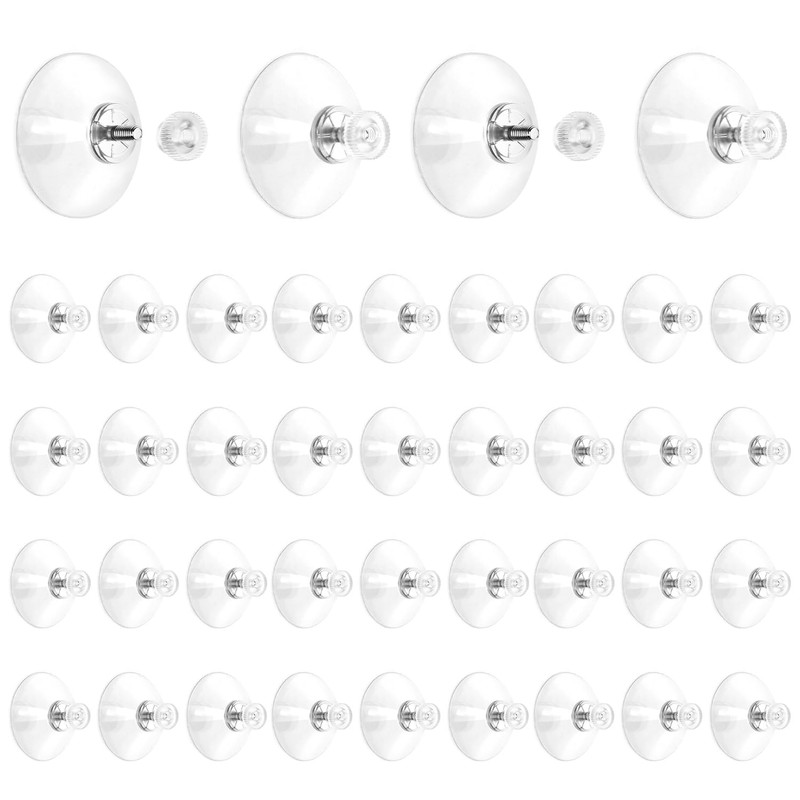 QWORK® Suction Cups for Windows Diameter 40 mm with Knurled