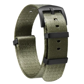 BINLUN Watch Strap Nylon Thick, 0.7 inch (18 mm), 0.8 inch (20 mm), 0.9 inch (22 mm), 0.9 inch (24 mm), Watch Strap, Premium Ballistic Watch Band, Nylon, Multicolor Watch Band, Silver/Black Buckle