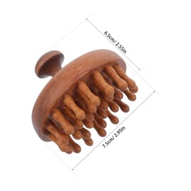 Gatuida 2pcs Sandalwood Hair Massage Comb Portable Scalp Massager Brush for Hair Growth Travel Friendly Wooden Detangler Tool for Home and Office Use Brown