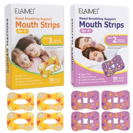 60 Stück Mundpflaster zum Schlafen – Mundtape für besseres Nasenatmen, Reduziert Schnarchen, Ergonomisches Design für Komfort, 2 Kartons, Mundpflaster gegen Schnarchen für Erwachsene und Kinder