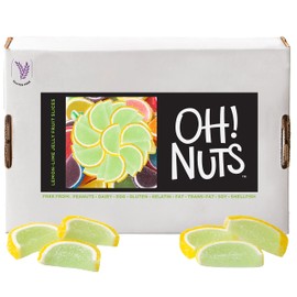Oh! Nuts Lemon-Lime Jelly Fruit Slices Sugar Candy - 5 LB Bulk Bag | Traditional Old Fashioned Chewy Gummy Sweet Confectionery | Gluten-Free, Kosher Certified Pareve (150 CT)