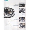 LEDIARY 20" Caged Ceiling Fan with Light, Small Flush Mount