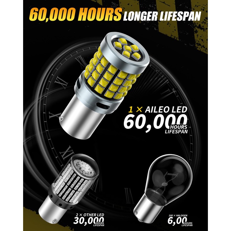 AILEO 1156 LED Bulb White, 500% Super Bright 54-SMD 3030