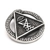 Gungneer Sigil of Lucifer Necklace Satanism Symbol Pendant Stainless Steel