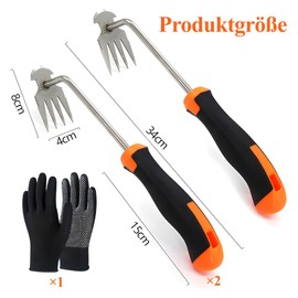 PASLFC Gardening Hand Weeder, Weed Remover Device, Stainless Steel, Uprooting Tool, Hand Weeder, Root weeder, Garden Tool Weeder, Manual Weeders, Weeder with Handle