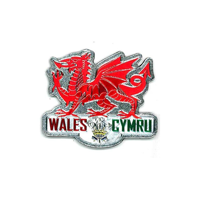 WELSH DRAGON METALLIC FRIDGE MAGNET - GREAT SOUVENIR GIFT FROM
