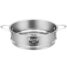 Jsleid Stainless Steel Steamer, Pot Steamer Insert, Stainless Steel Steamer Insert, Stainless Steel Steamer 20 cm, Inner Diameter 20 cm, with Handle, for Vegetables, Dumplings, Fish, Shrimp, Crab