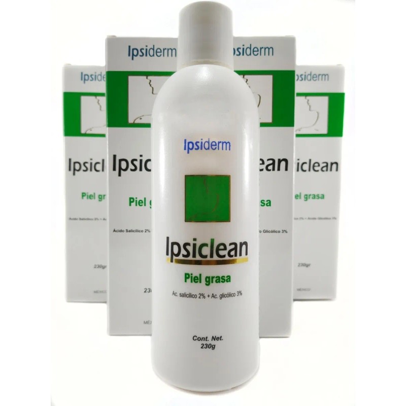 Ipsiderm Gel Dermolimpiador Piel Grasa Sin Parabenos 230ml