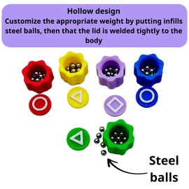 PETBSNVB 2 Packs 5pcs Real Weighted Gonggi with Steel Beads -The Lid and Body are Seamlessly Welded - Jackstones, Gonggi Stones, Traditional Korean Game for Party, Great Gift for Children
