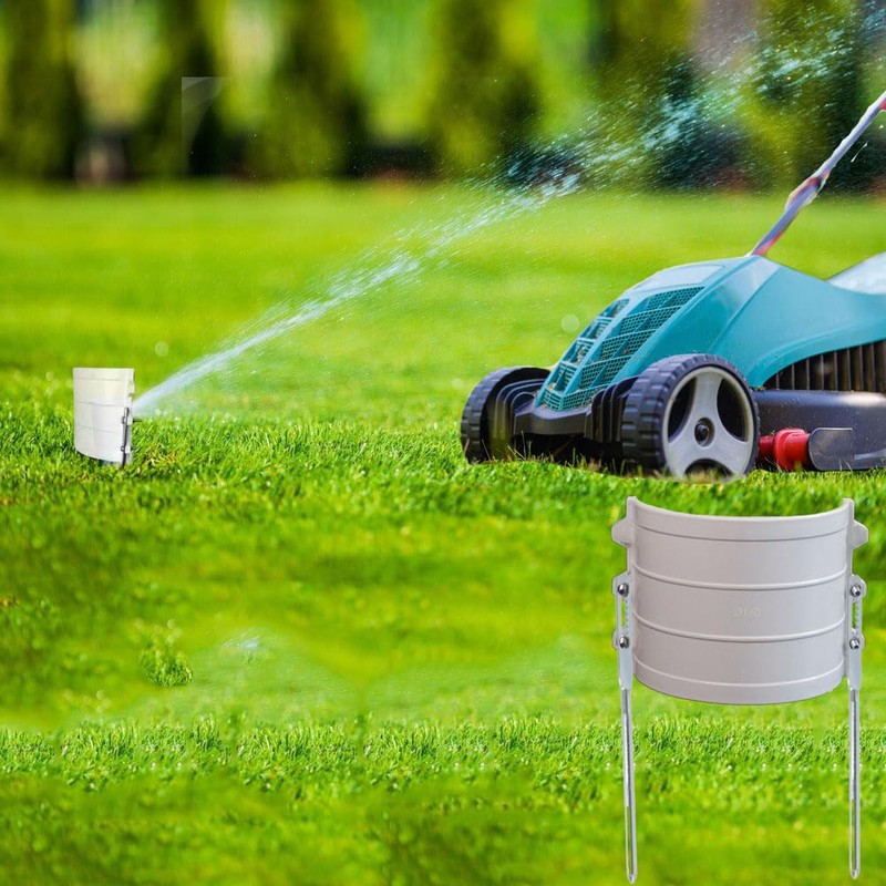 2PC Sprinkler Guard,White Sprinkler Splash Shield Overspray Protector Guard,Sprinkler Head