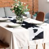 Linen Cow Print Table Runner 13x71 Inch Farmhouse Western White