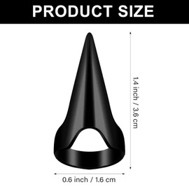 12PCS Finger Stitch Hair Accessories - Hair Braiding Nail Rings - Claw-Style hair Rings for Sectioning & Styling - Cosplay and Party Decoration Tools (Black)