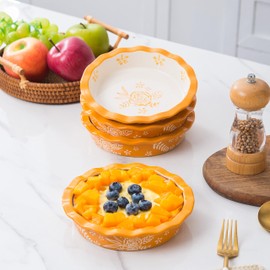 Wisenvoy Mini Pie Pans Ceramic Pie Plate Pie Pan Mini Pie Pans for Baking Pie dish Porcelain Mini Pie Pan