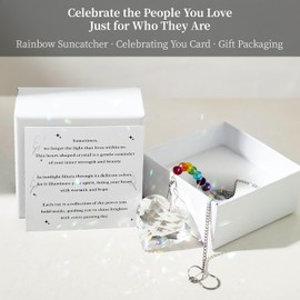 Hegelda Inspirational Birthday Gifts for Women Best Friends Sisters Mom Bestie Teacher, for mom Crystal Sun Catcher Rainbow Maker