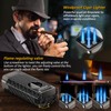 SEMKONT Cigar Lighter,4 Jet Flame Refillable Butane with V Cut